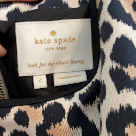 Kate Spade Leopard Shift Dress, size 2 - Picture 2 of 3